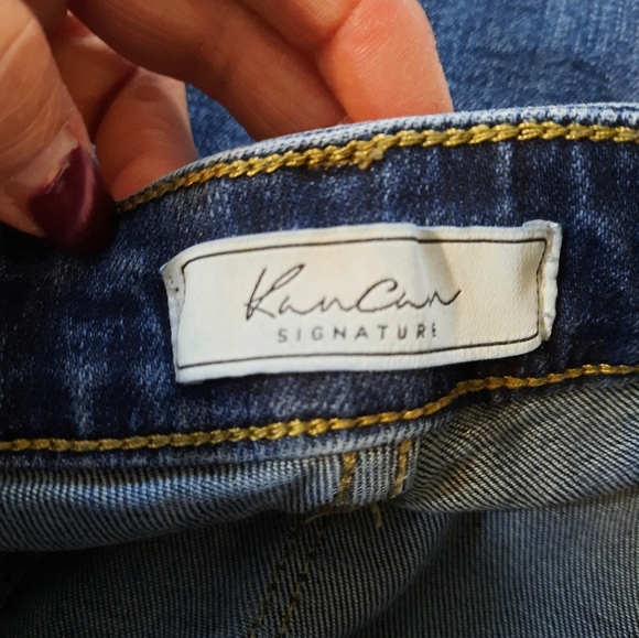 KanCan Blue Skinny Distressed Jeans Button Up 27 - Picture 4 of 14